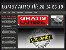 Tablet Screenshot of lumbyauto.dk